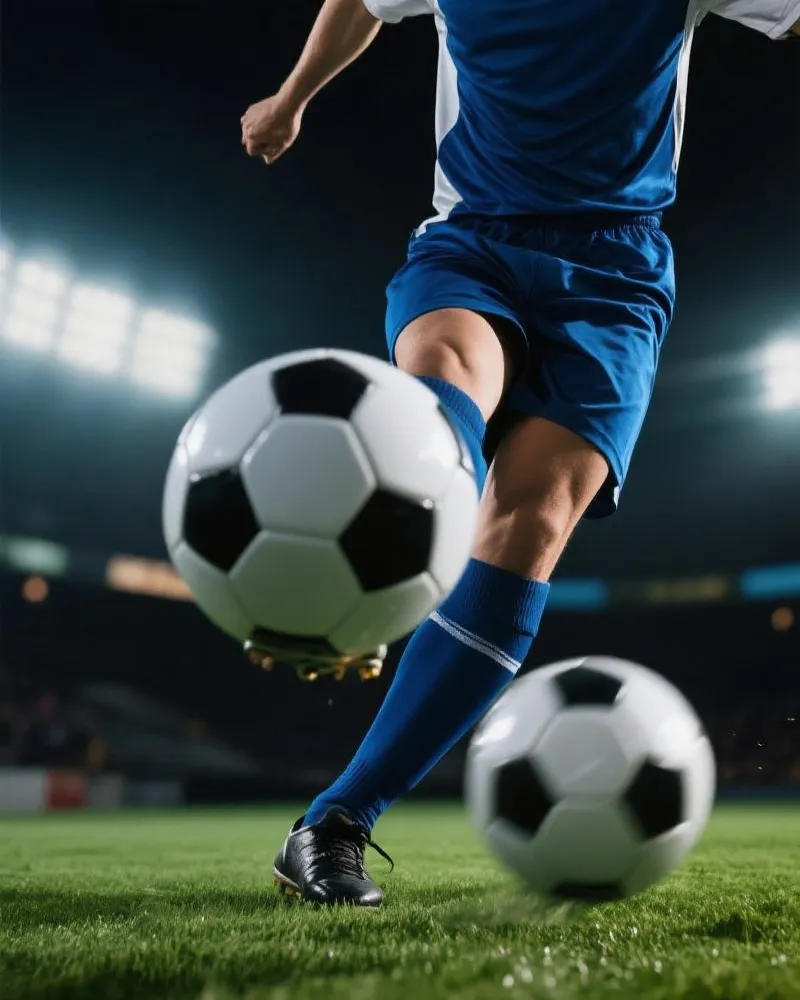 Professional soccer action